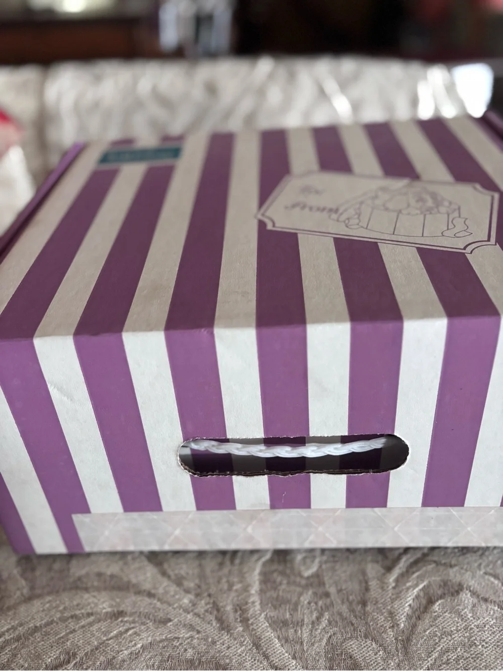 Disney Lady and the Tramp Purple and White Collectible Trinket Box
